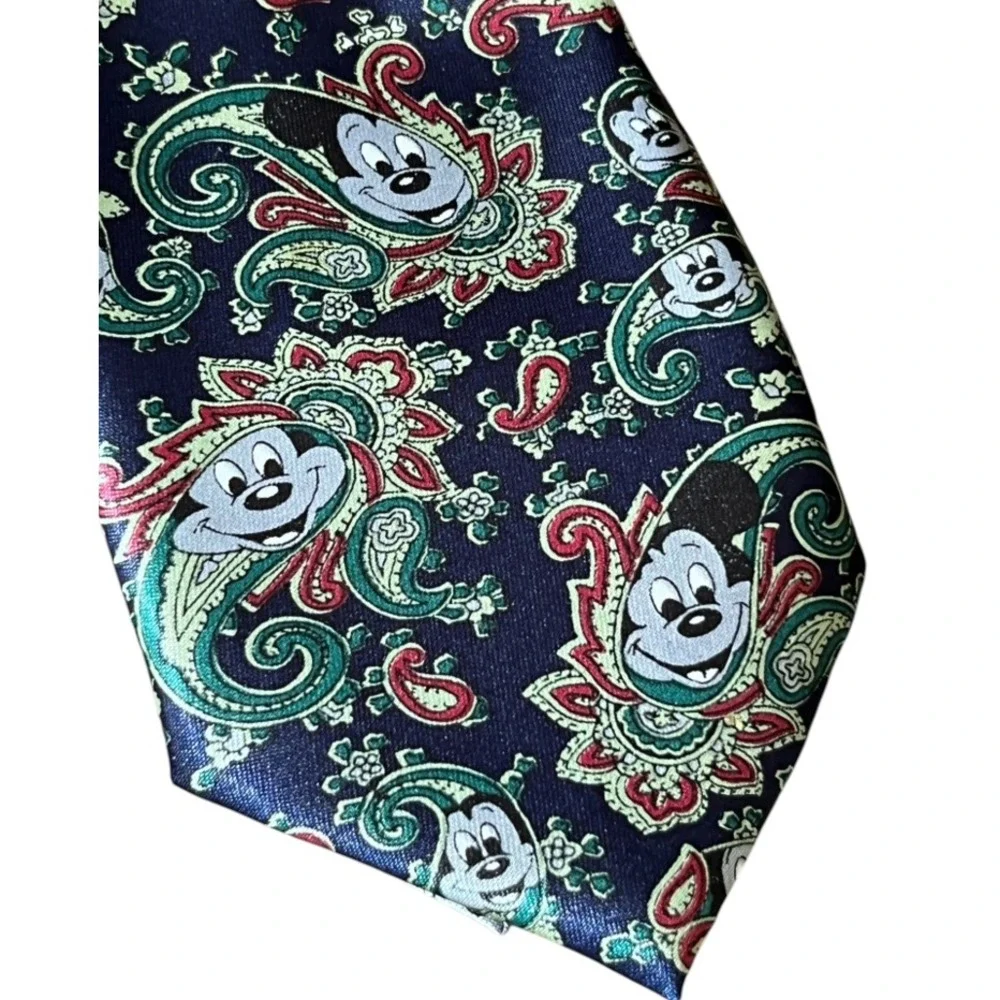 VTG LOT OF 3, Men's Neck Tie LOONEY TUNES Mickey Mouse RUDOLPH REINDEER Cartoons